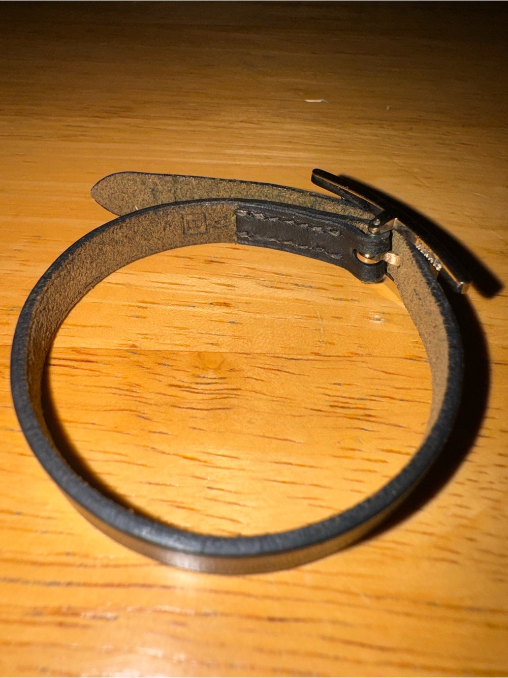 Hermes black leather wrap bracelet with gold H buckle WITH COA! - Picture 2 of 5